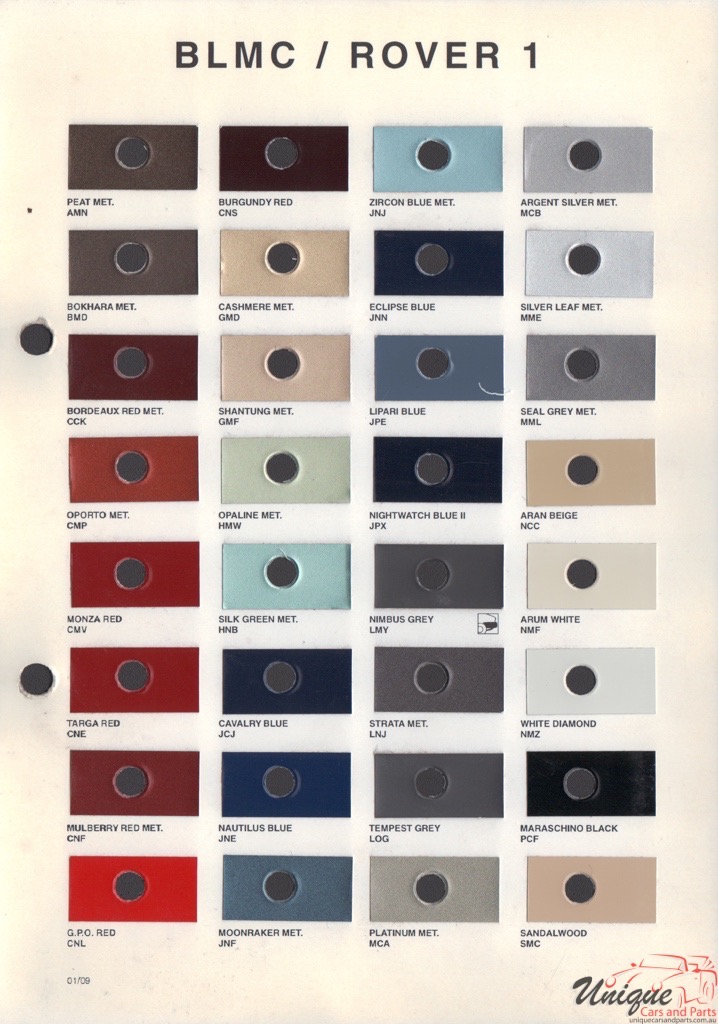 1995 - 2000 Rover Paint Charts Octoral 1